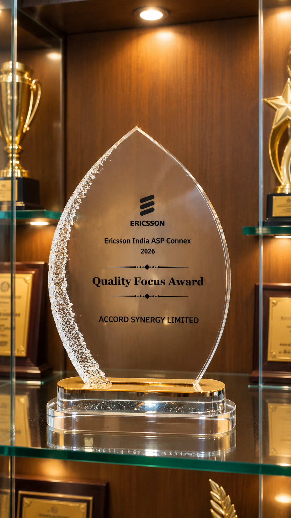 Ericsson India ASP Connex 2026 Quality Focus Award presented to Accord Synergy Limited