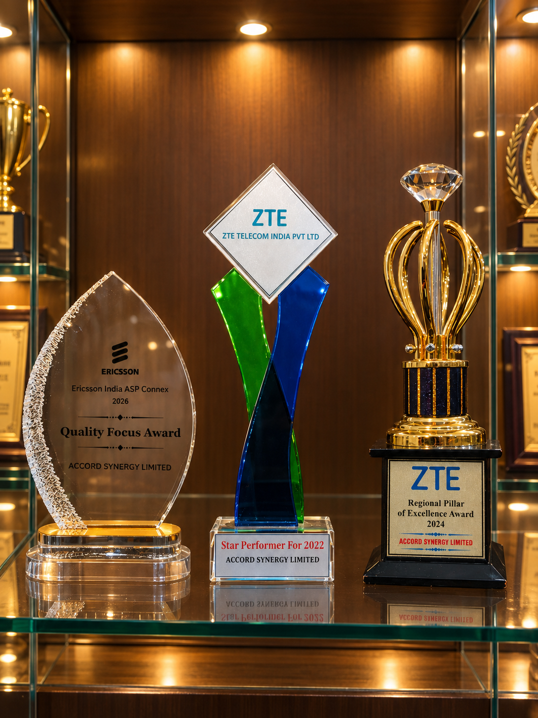 ZTE Telecom India 2022 Star Performer award presented to Accord Synergy Limited